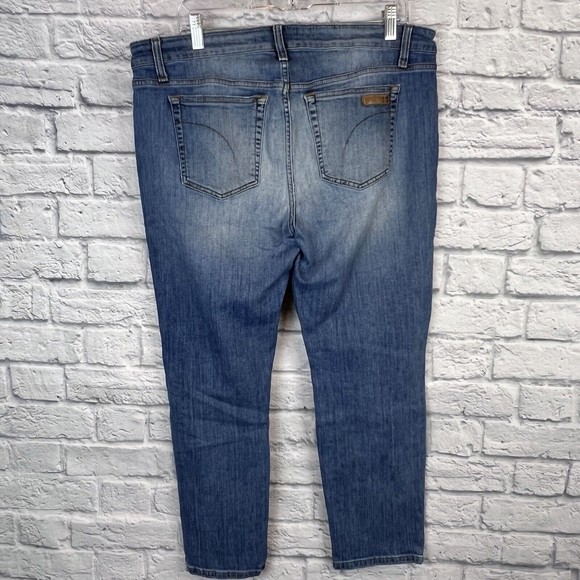 Joes Women Easy Crop Rita Slouchy Blue Wash Denim Stretch Jeans Sz 32X26 (36X26) - Picture 3 of 14